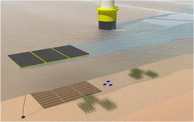 Modeling the hydrodynamic wake of an offshore solar array in OpenFOAM